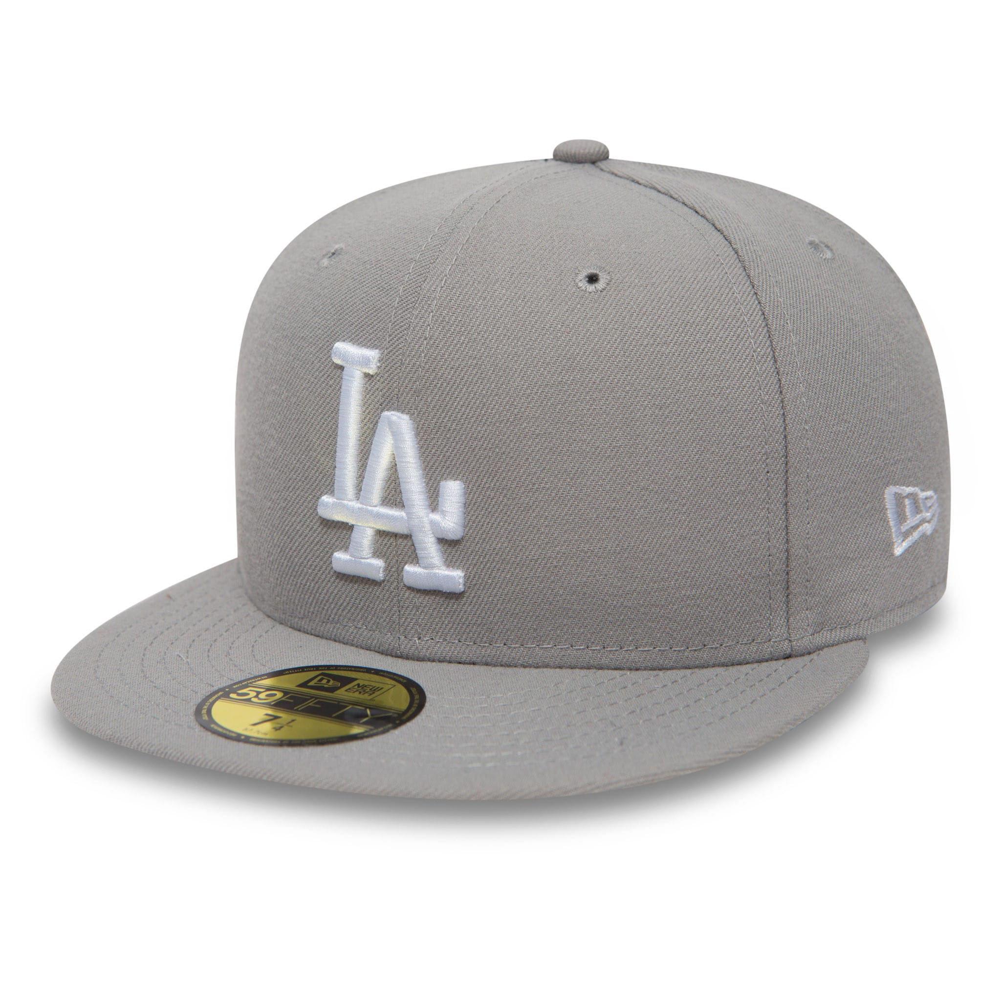 LA Dodgers MLB Basic Grey 59FIFTY Fitted Cap-kentox