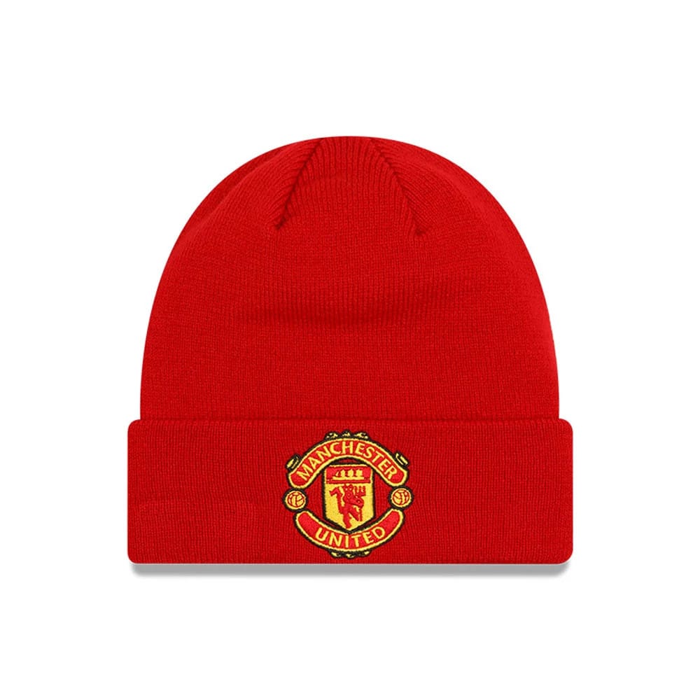 Manchester United FC Red Cuff Knit Beanie Hat-kentox