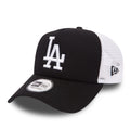 LA Dodgers Clean Black A-Frame Trucker Cap-kentox