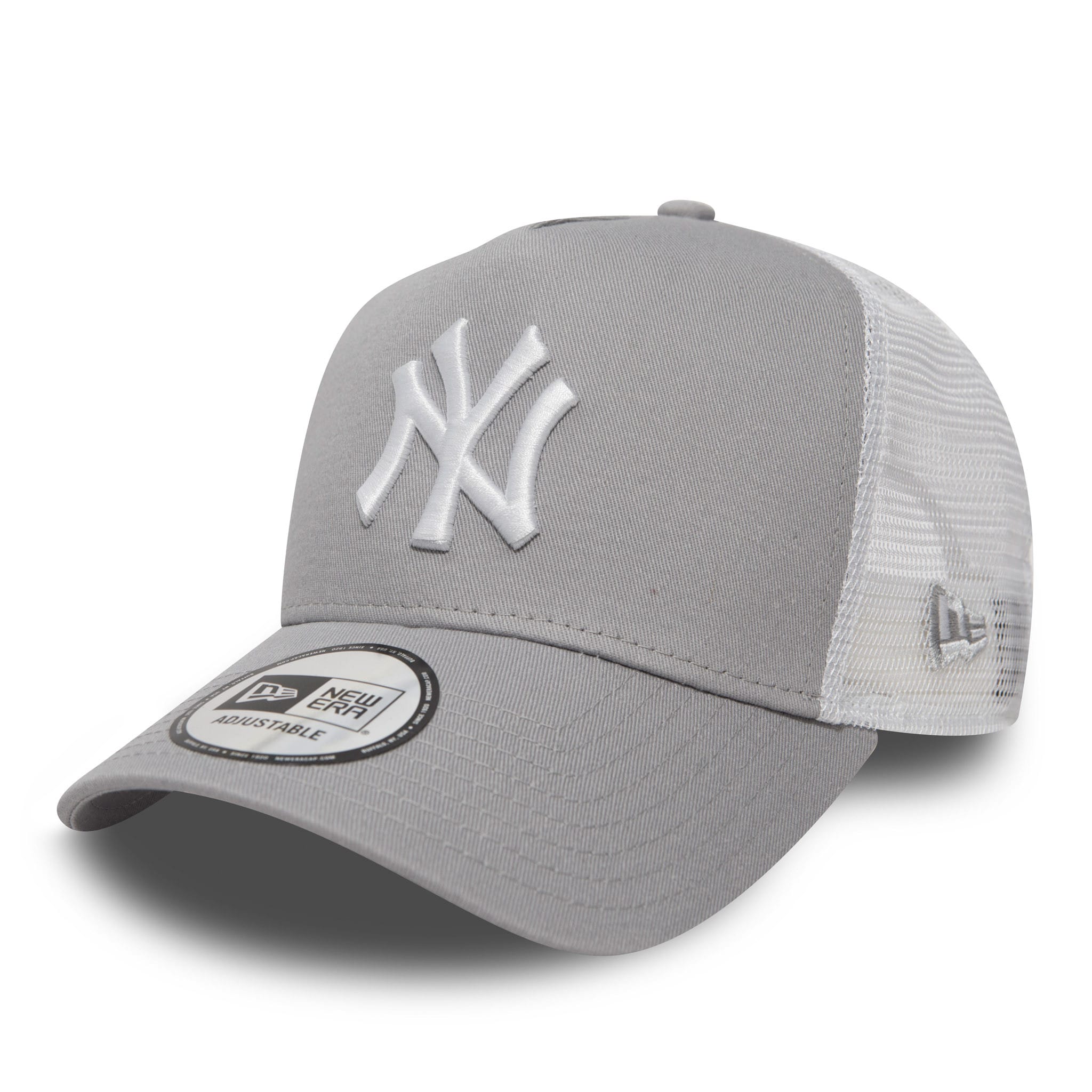 New York Yankees Clean Grey A-Frame Trucker Cap-kentox