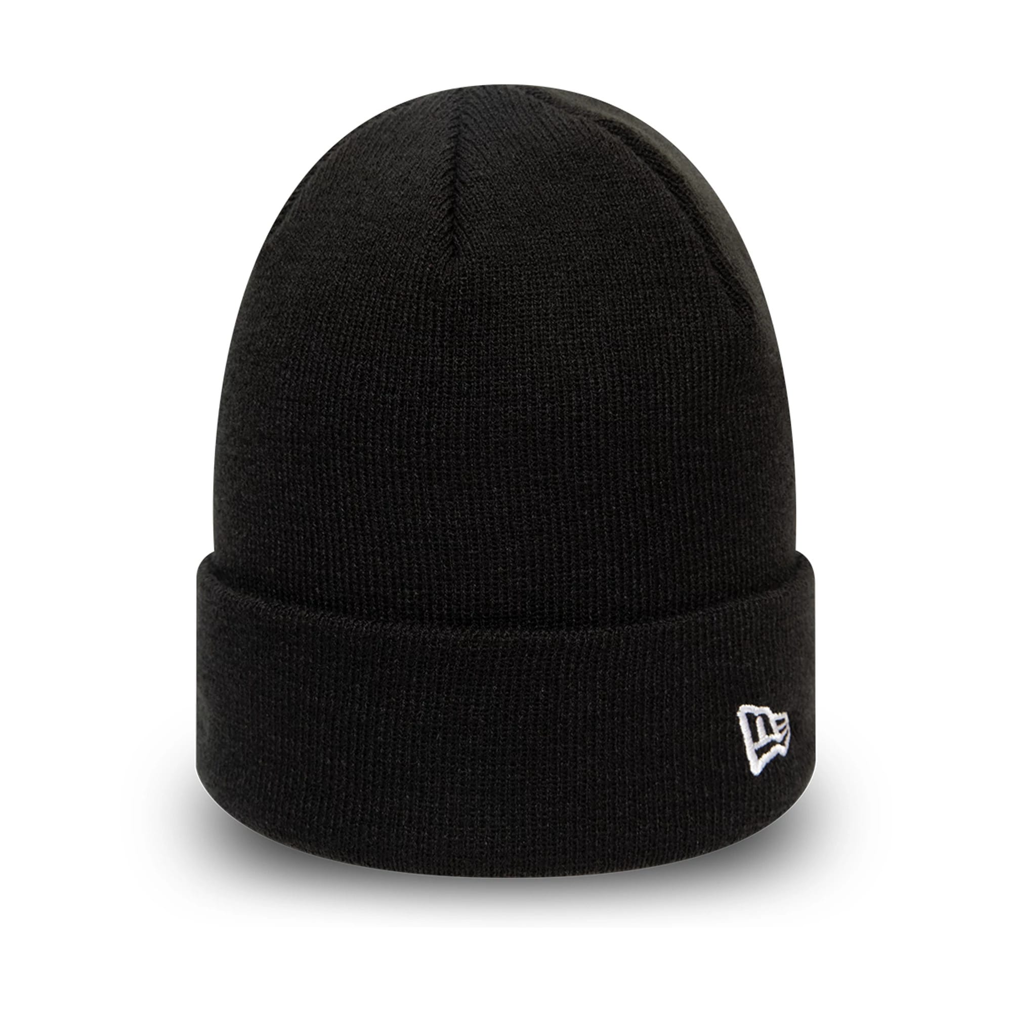 New Era Essential Black Cuff Beanie Hat-kentox