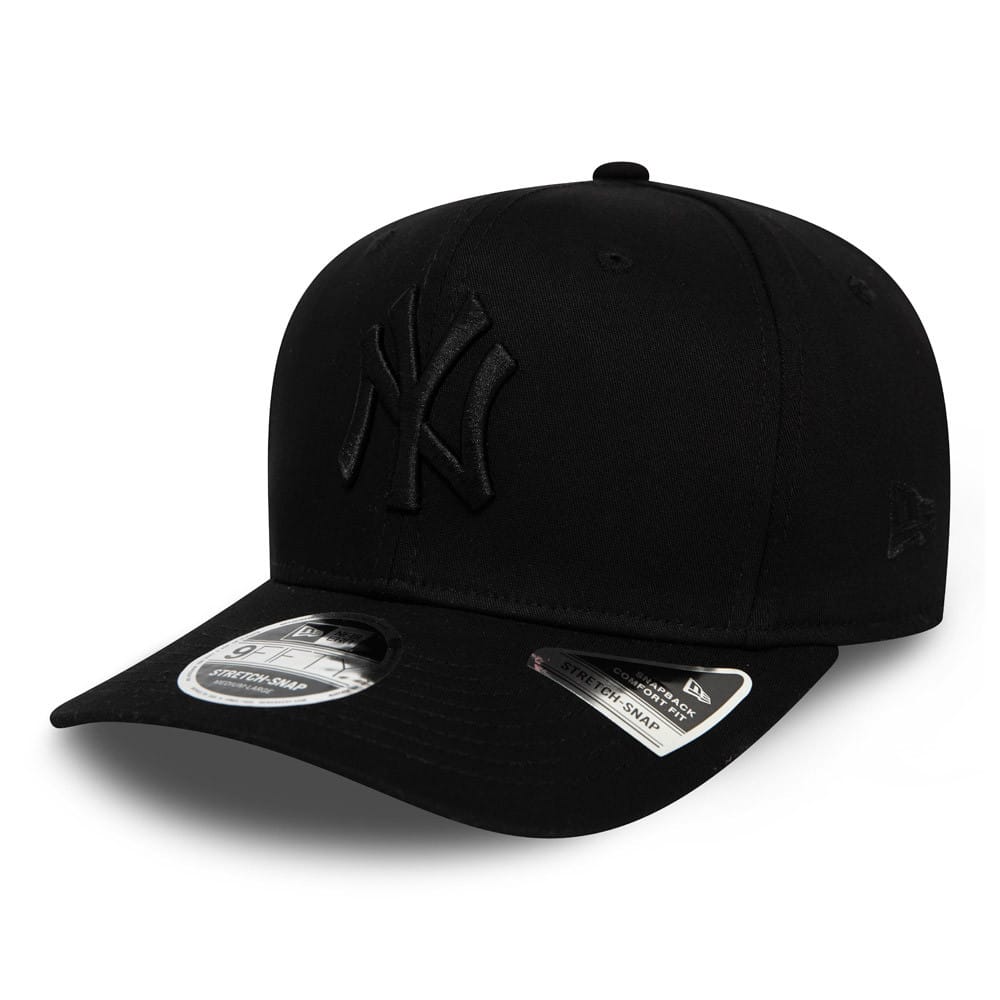 New York Yankees Tonal Black 9FIFTY Stretch Snap Cap-kentox