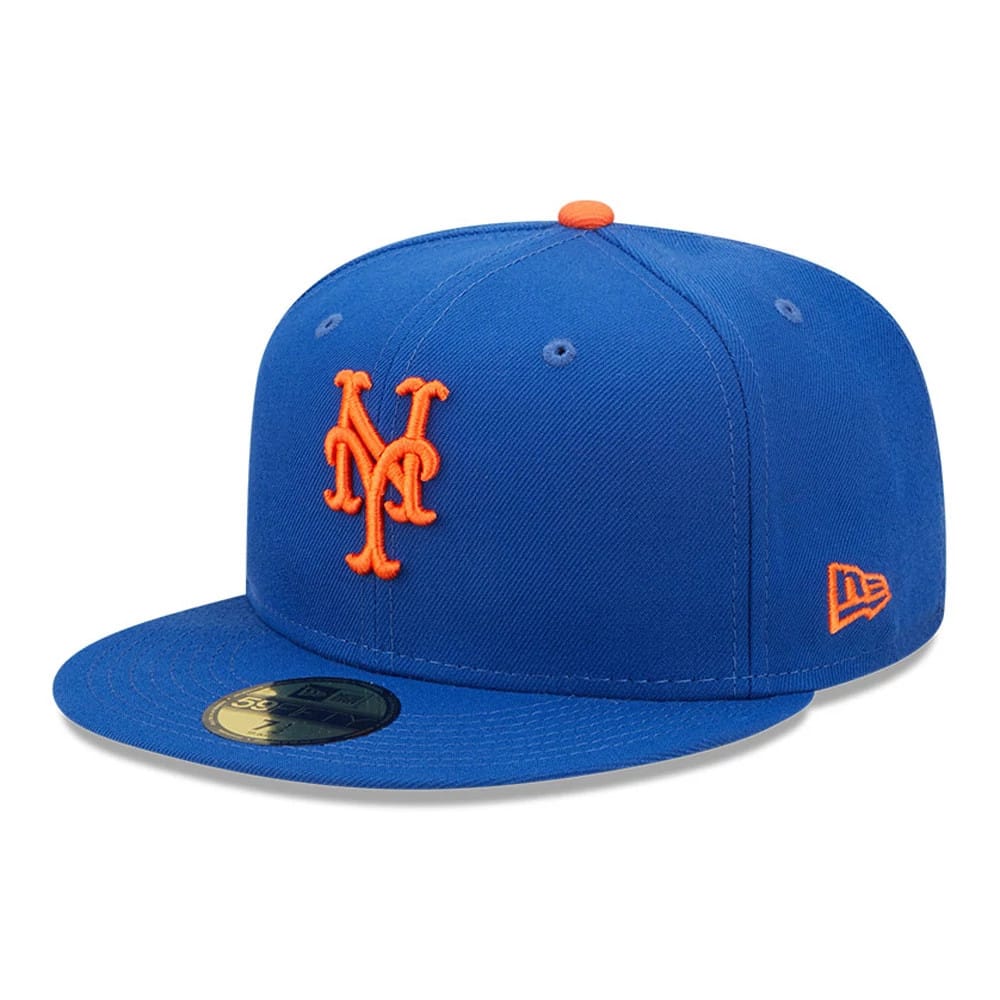 New York Mets AC Perf Blue 59FIFTY Fitted Cap-kentox