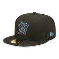 Miami Marlins Authentic On Field Game Black 59FIFTY Fitted Cap-kentox