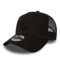 New York Yankees Kids All Black A-Frame Trucker Cap-kentox