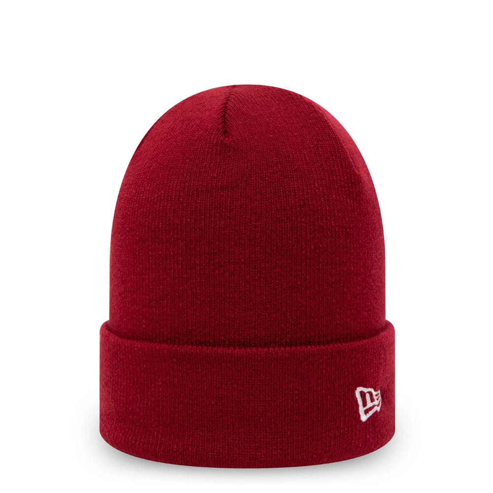 New Era Essential Maroon Cuff Beanie Hat-kentox