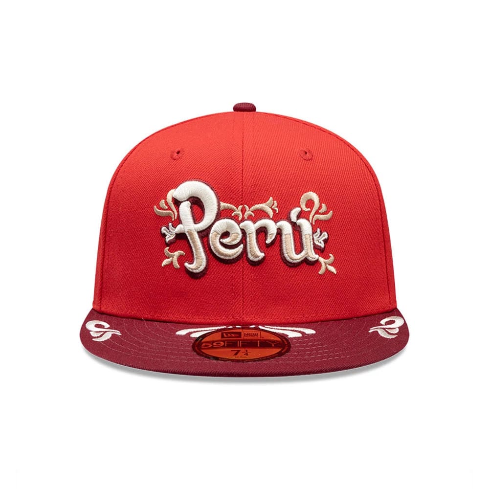New Era Peru Red 59FIFTY Fitted Cap-kentox