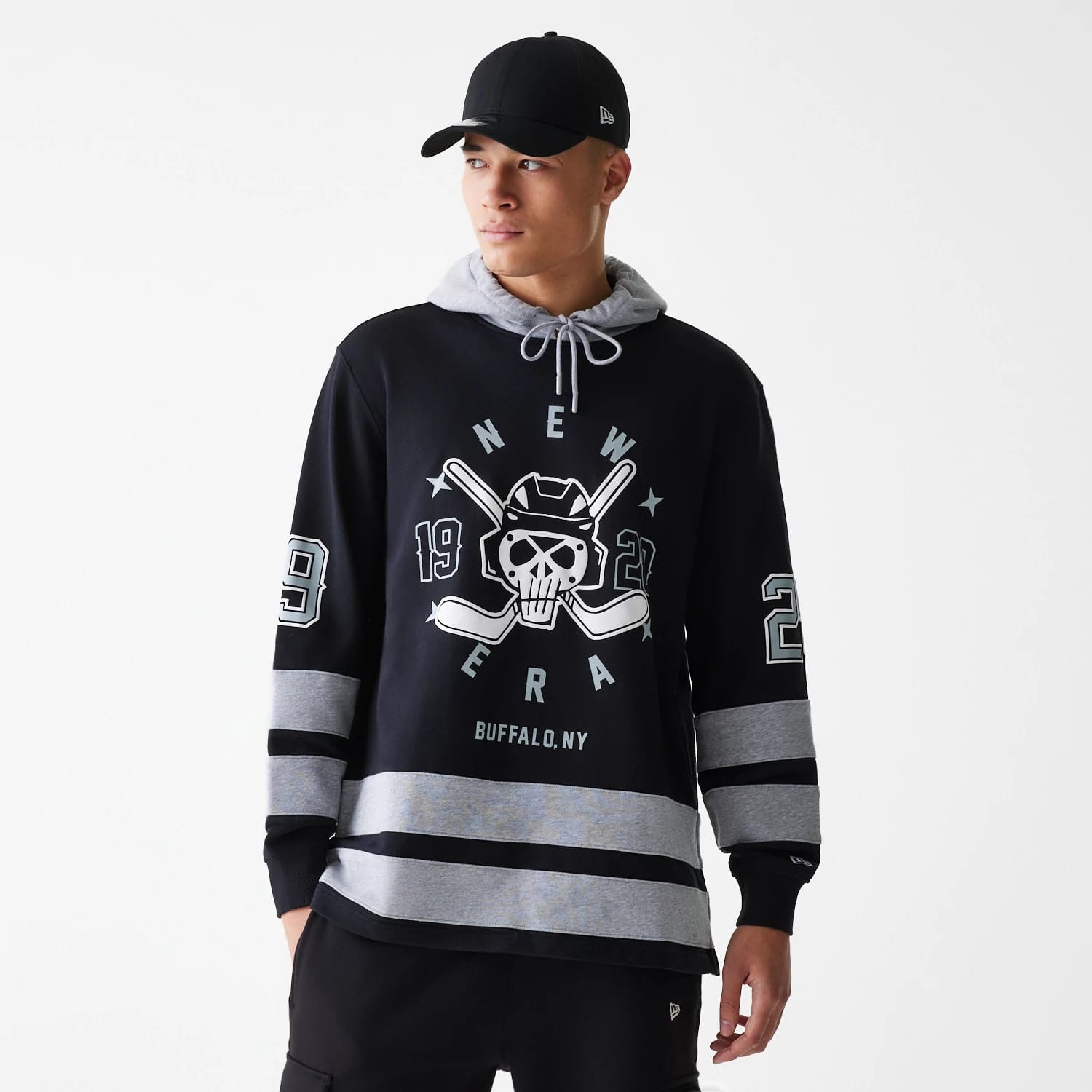 New Era Street Dangle Grey Pullover Hoodie-kentox