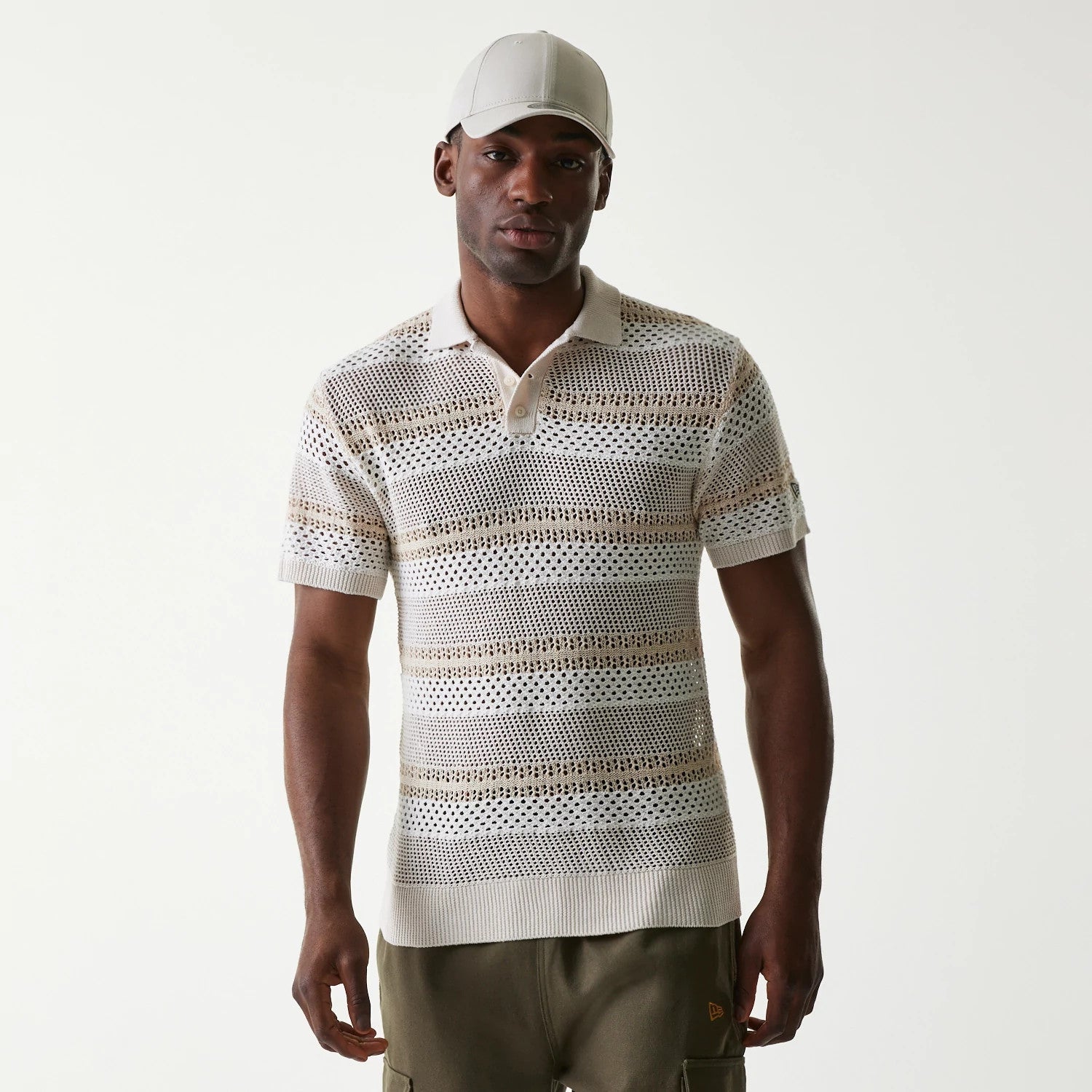 New Era Japan Mesh White Polo T-Shirt-kentox