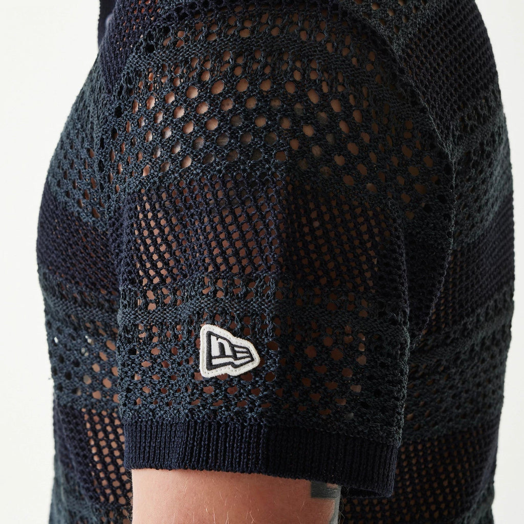 New Era Japan Mesh Black Polo T-Shirt-kentox