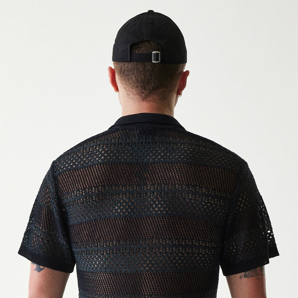 New Era Japan Mesh Black Polo T-Shirt-kentox