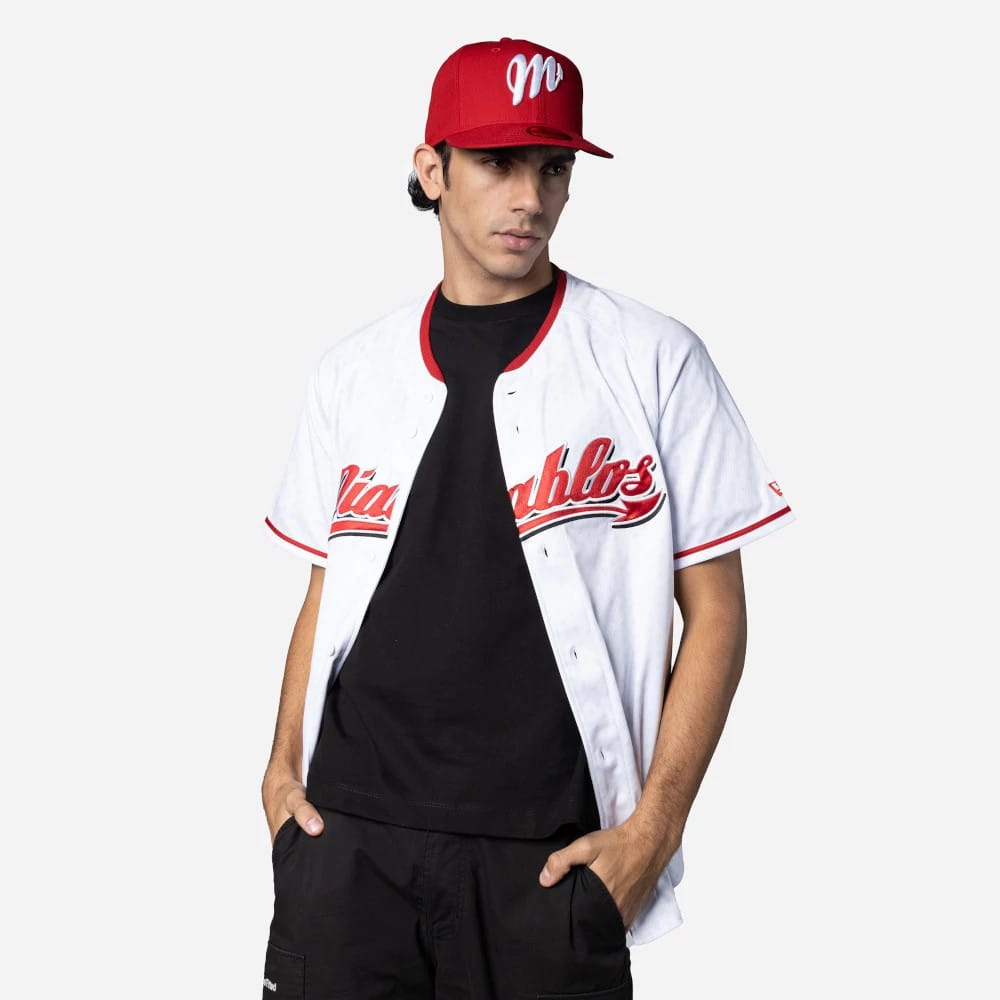 Mexico Diablos Mexico LMB On Field White On-Field Jersey-kentox