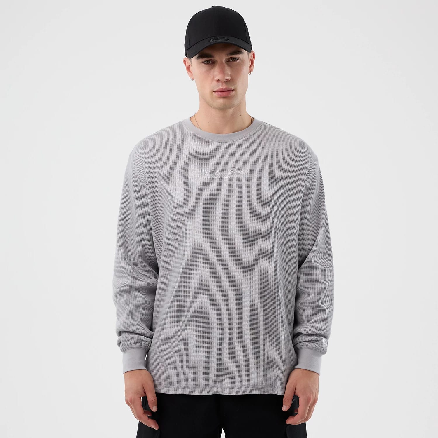 New Era Basic Grey Long Sleeve T-Shirt-kentox