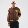 San Diego Padres MLB Authentic Dark Brown Stadium Jacket-kentox