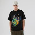New York Yankees MLB On Fire Black Oversized T-Shirt-kentox