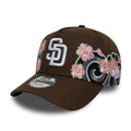 San Diego Padres MLB Sakura Dark Brown 9FORTY A-Frame Adjustable Cap-kentox