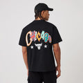 Chicago Bulls MLB Word Art Black T-Shirt-kentox