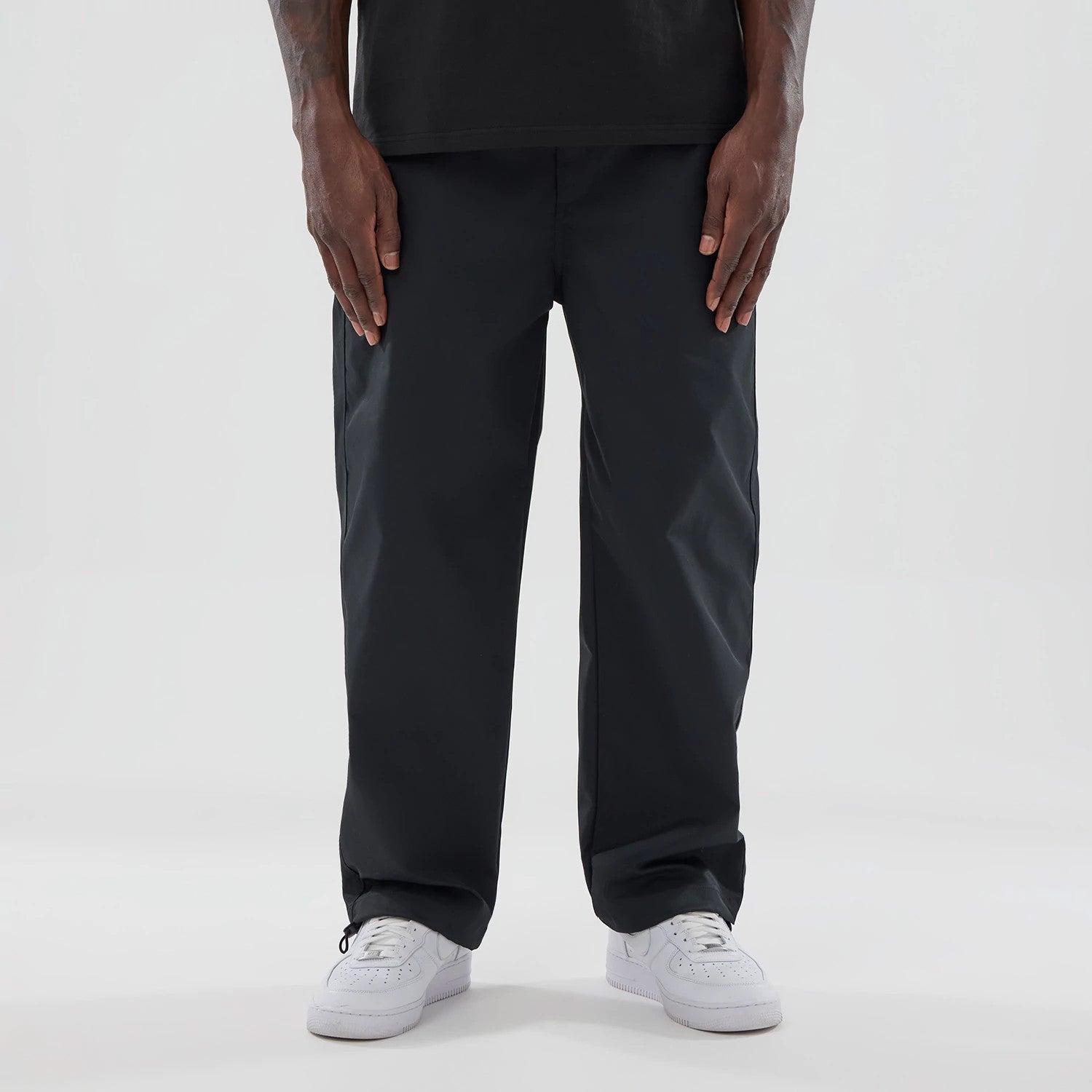 New Era NEC Logo Black Straight Leg Joggers-kentox