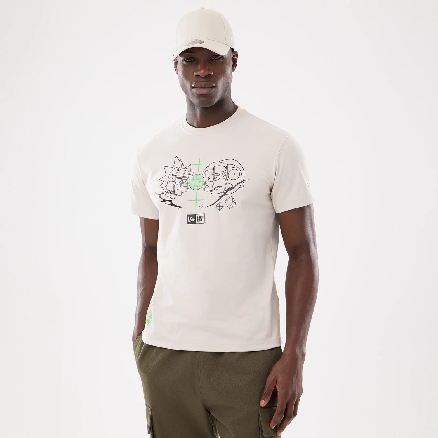 Rick And Morty Cream T-Shirt-kentox