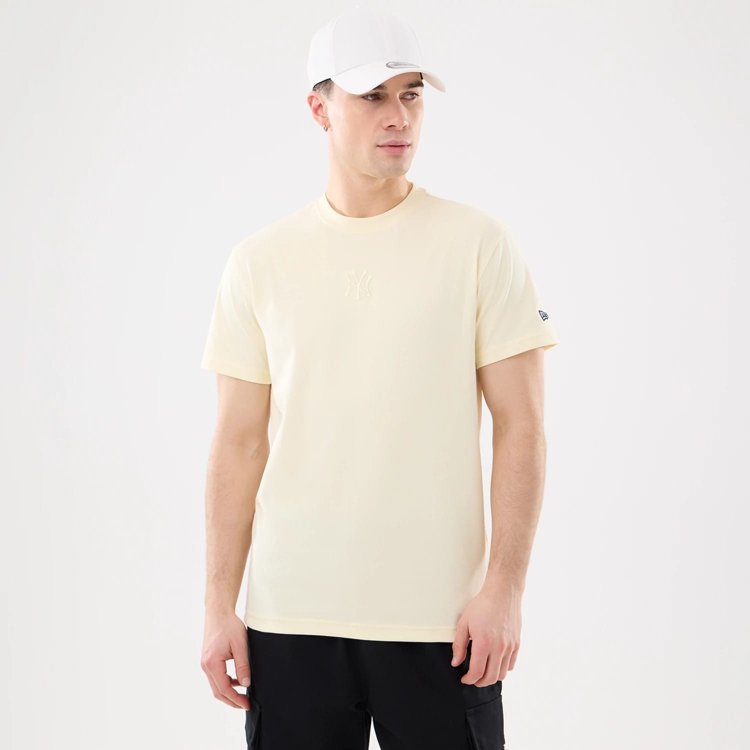 New York Yankees MLB Cartoon Cream T-Shirt-kentox