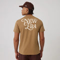 New Era Script Graphic Beige T-Shirt-kentox