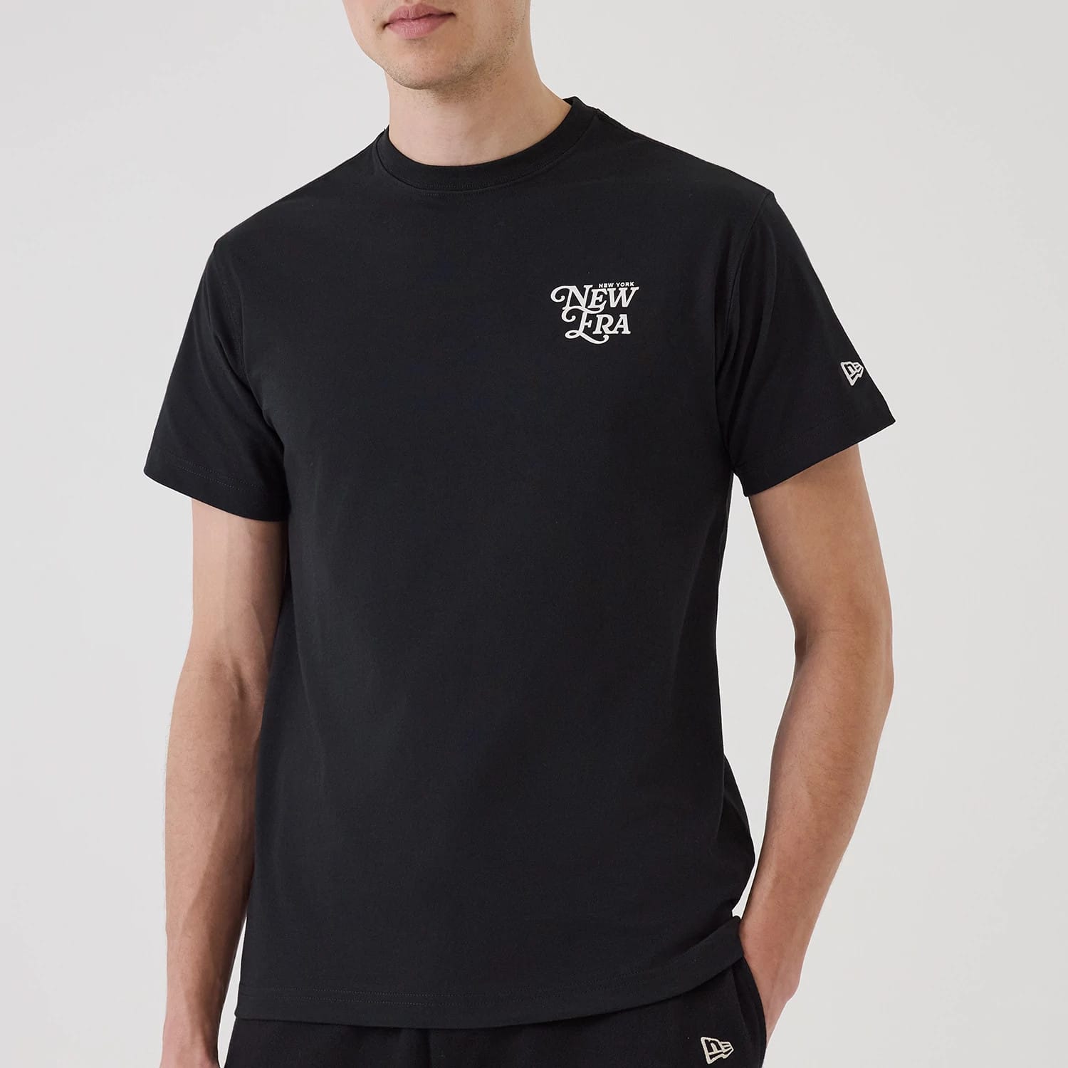New Era Script Graphic Black T-Shirt-kentox