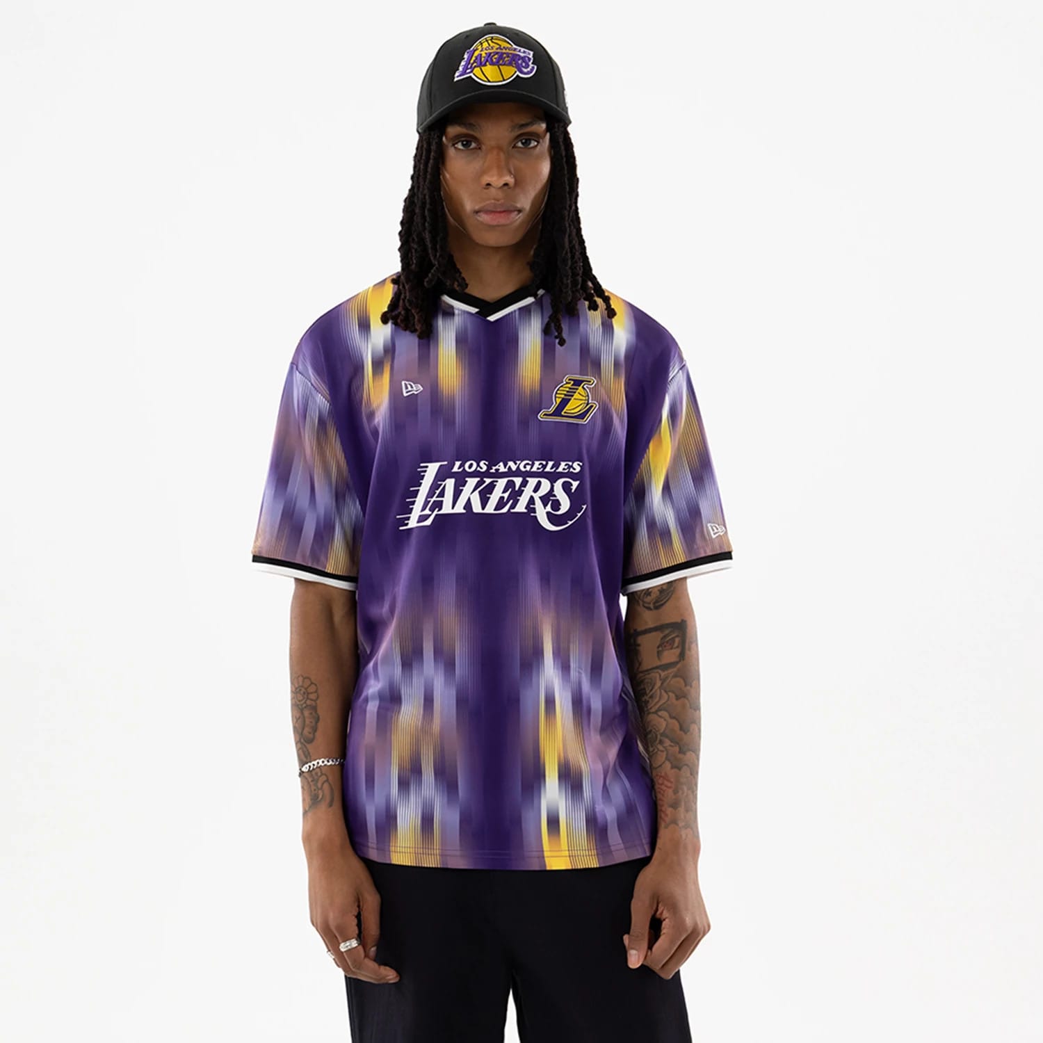 LA Lakers NBA Purple Soccer Jersey-kentox