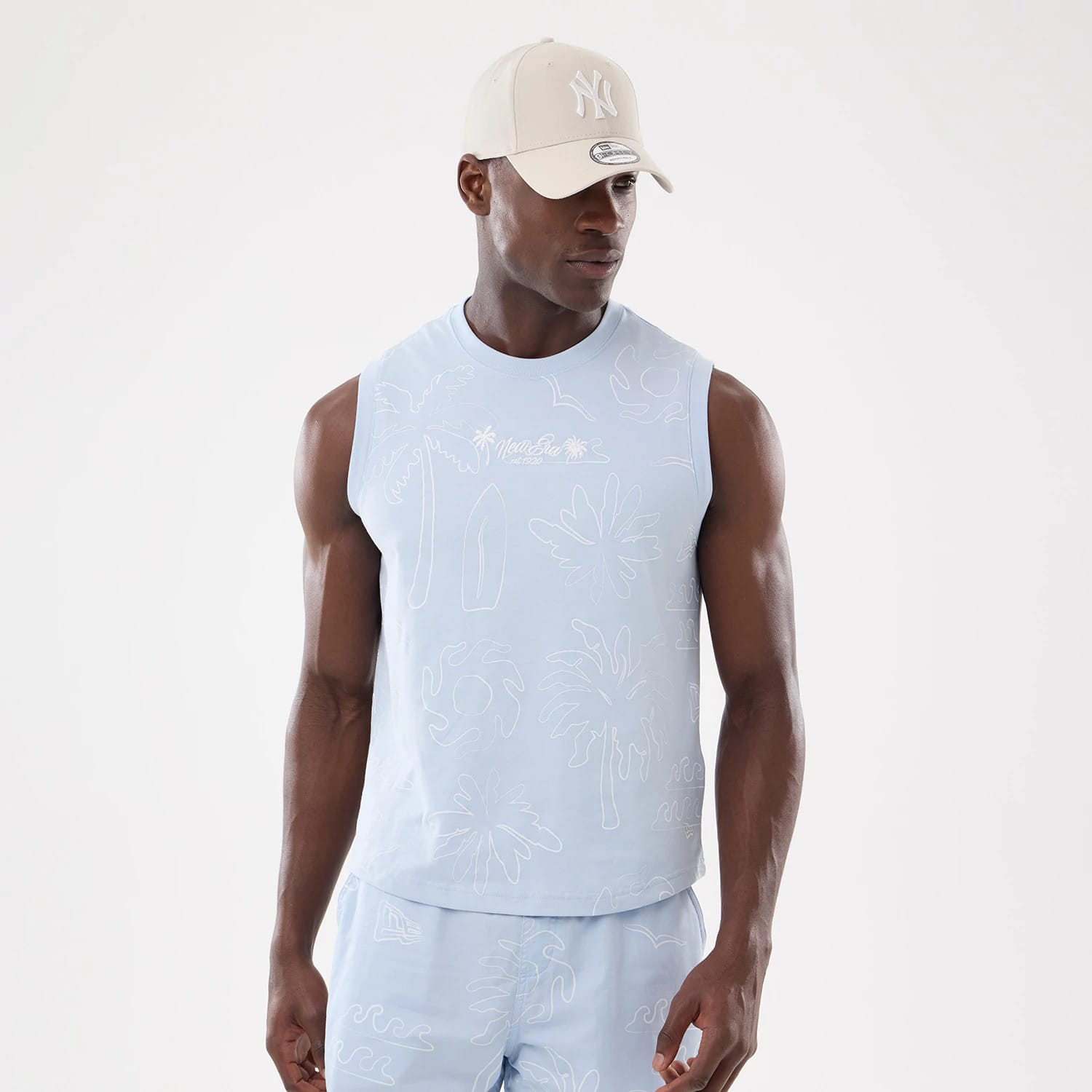 New Era Resort Blue Tank Top-kentox