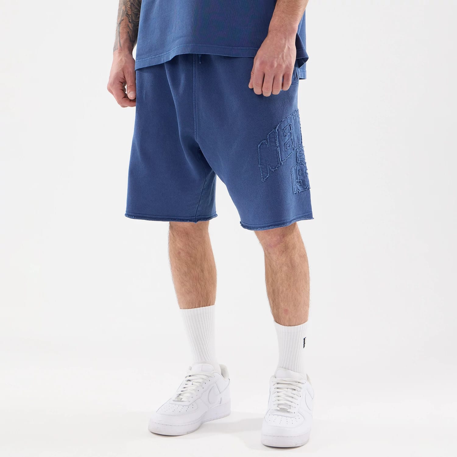 New Era Street Archived Blue Oversized Shorts-kentox