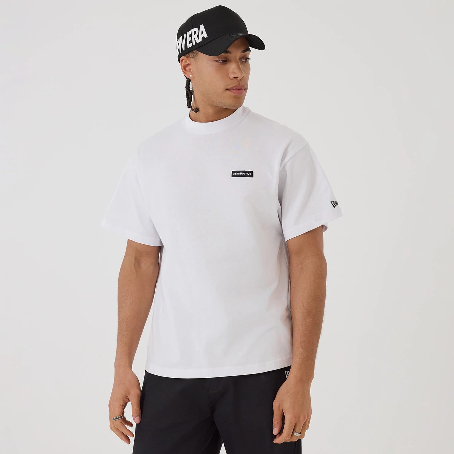 New Era Distressed White T-Shirt-kentox