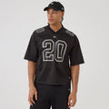 New Era Mesh Football Black Short Sleeve Shirt-kentox