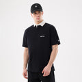 New Era Black Short Sleeve Rugby Shirt-kentox