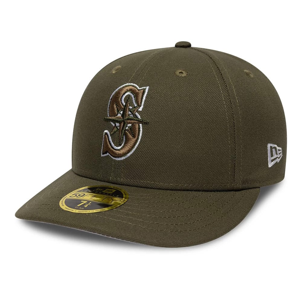 Seattle Mariners MLB College Varsity Dark Green Low Profile 59FIFTY Fitted Cap-kentox