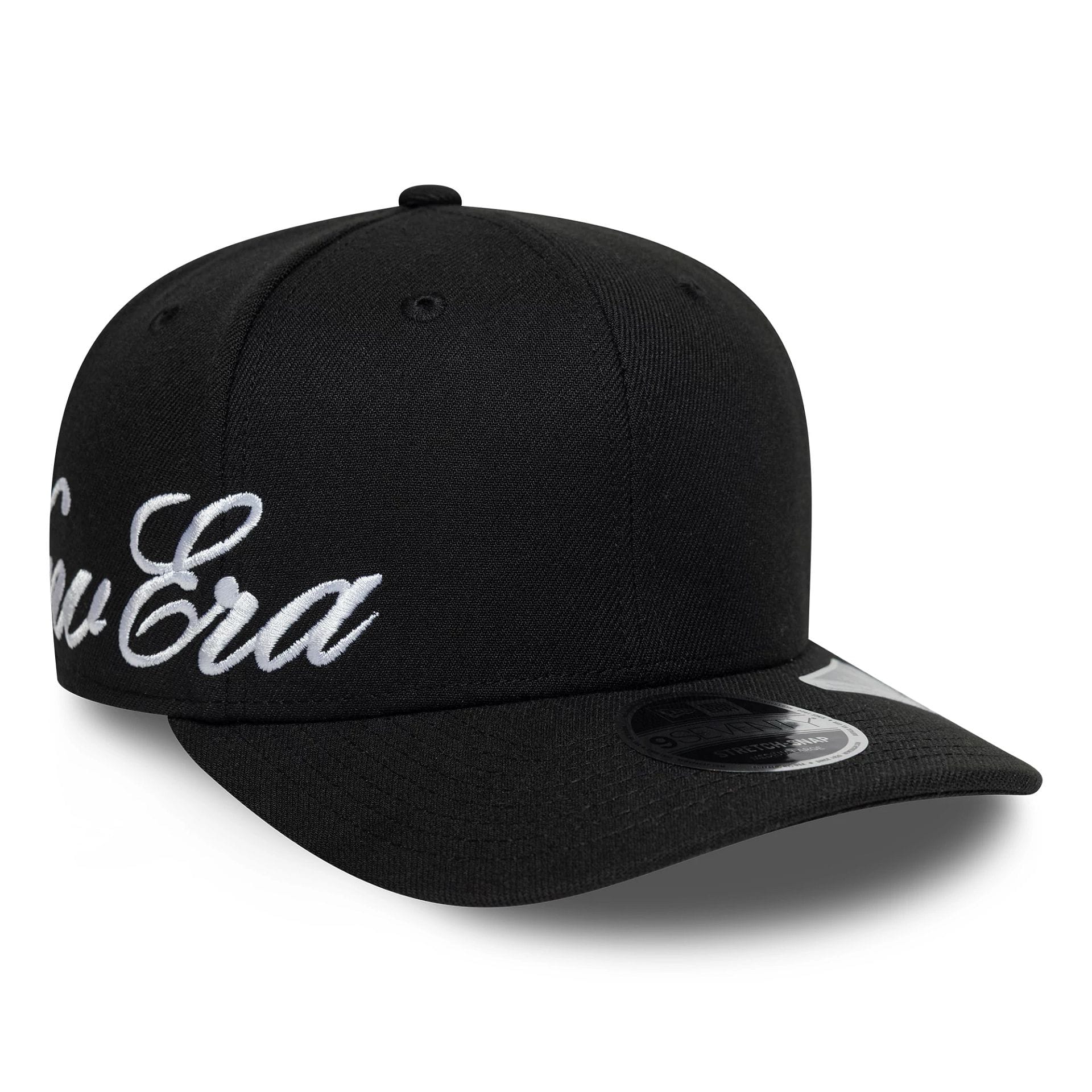 New Era Big Script Black 9SEVENTY Stretch Snap Adjustable Cap-kentox
