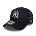 New York Yankees MLB Mesh Navy 9FORTY A-Frame Trucker Adjustable Cap-kentox