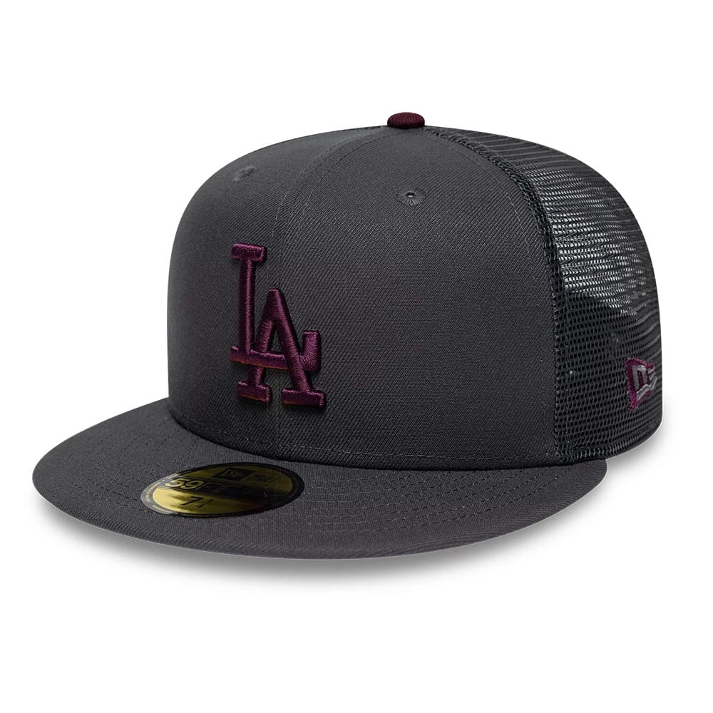 LA Dodgers MLB Hydrangea Dark Grey 59FIFTY Fitted Cap-kentox