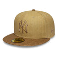 New York Yankees MLB Straw Beige 59FIFTY Fitted Cap-kentox