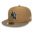 New York Yankees MLB Gros Grain Beige 59FIFTY Fitted Cap-kentox