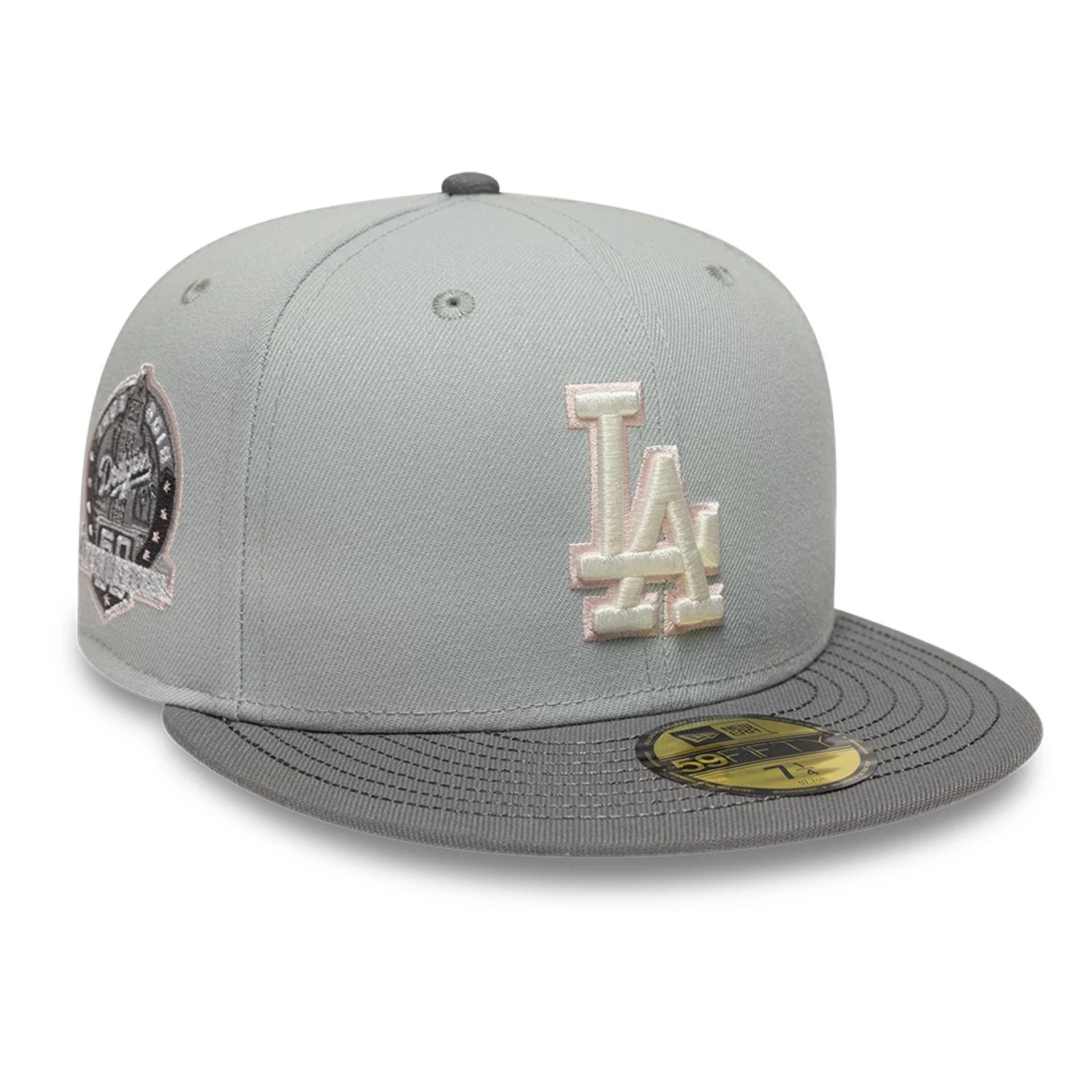 LA Dodgers MLB Sakura Nagashi Grey 59FIFTY Fitted Cap-kentox
