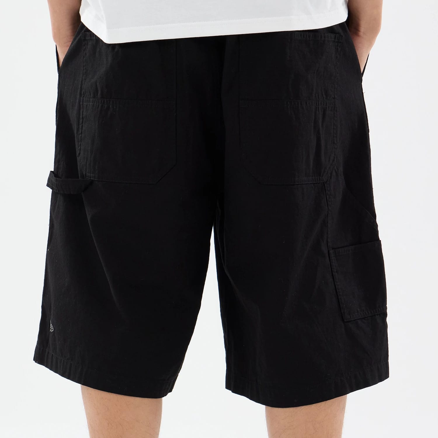 New Era Canvas Black Bermuda Shorts-kentox