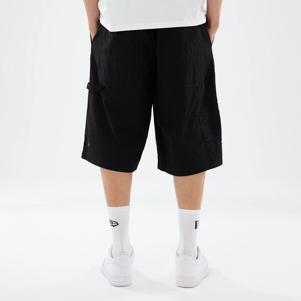 New Era Canvas Black Bermuda Shorts-kentox