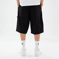 New Era Canvas Black Bermuda Shorts-kentox
