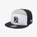 New York Yankees MLB 59FIFTY Day Navy Split Panel 59FIFTY Fitted Cap-kentox