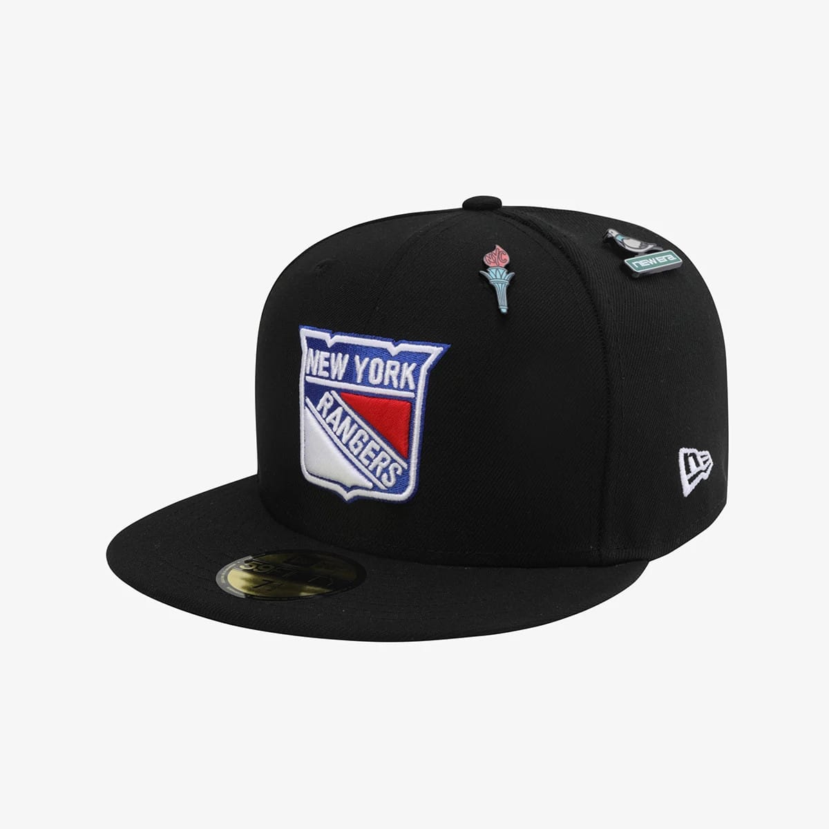 New York Rangers NHL 59FIFTY Day Black 59FIFTY Fitted Cap-kentox