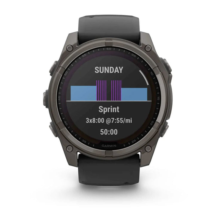 Garmin 010-02907-10 Fenix 8 51mm Solar Sapphire Carbon Gray Dlc Titanium