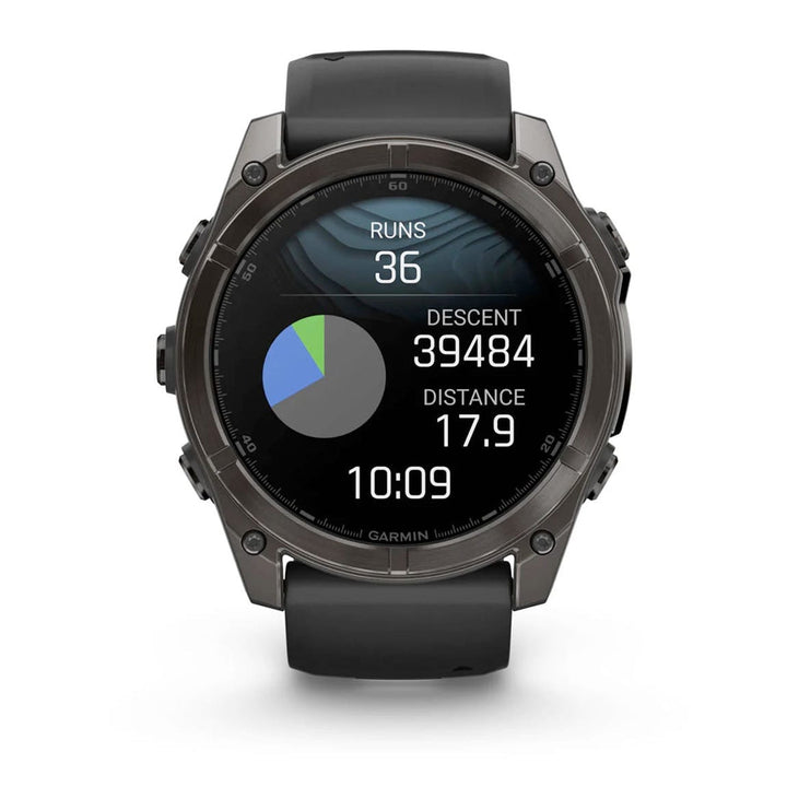 Garmin 010-02905-20 Fenix 8 51mm Amoled Sapphire Carbon Gray DLC Titanium
