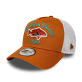 New Era Fishing Orange 9FORTY A-Frame Trucker Adjustable Cap-kentox