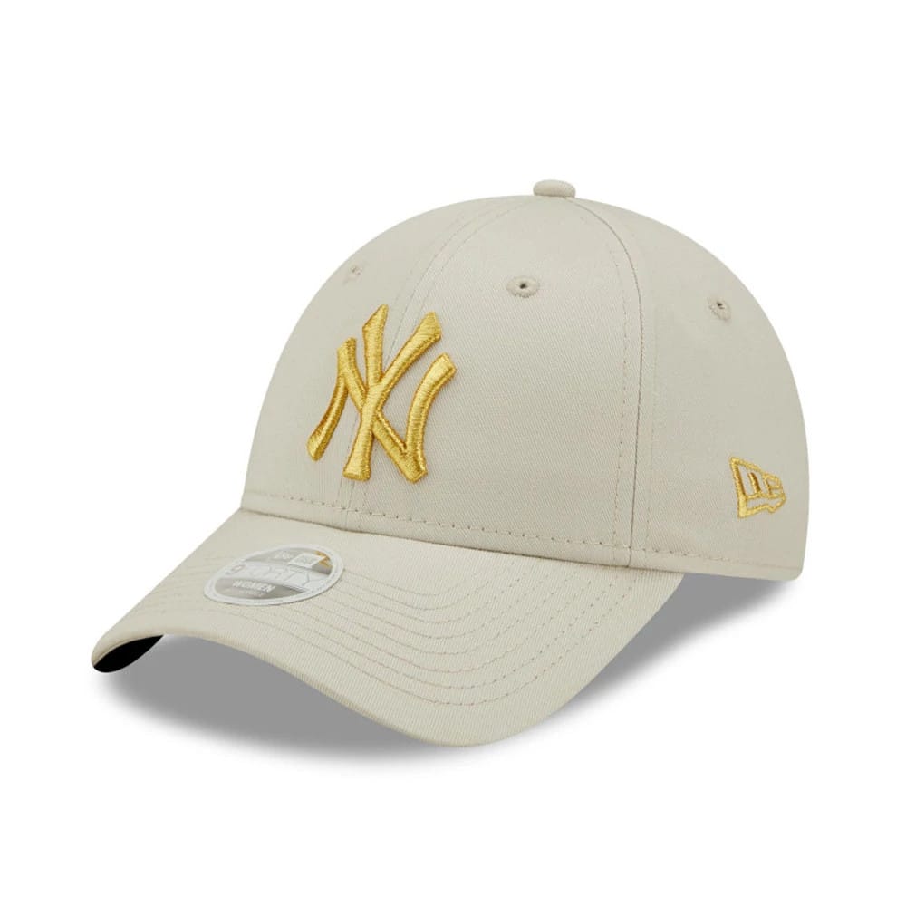 New York Yankees Womens Metallic Logo Cream 9FORTY Adjustable Cap-kentox