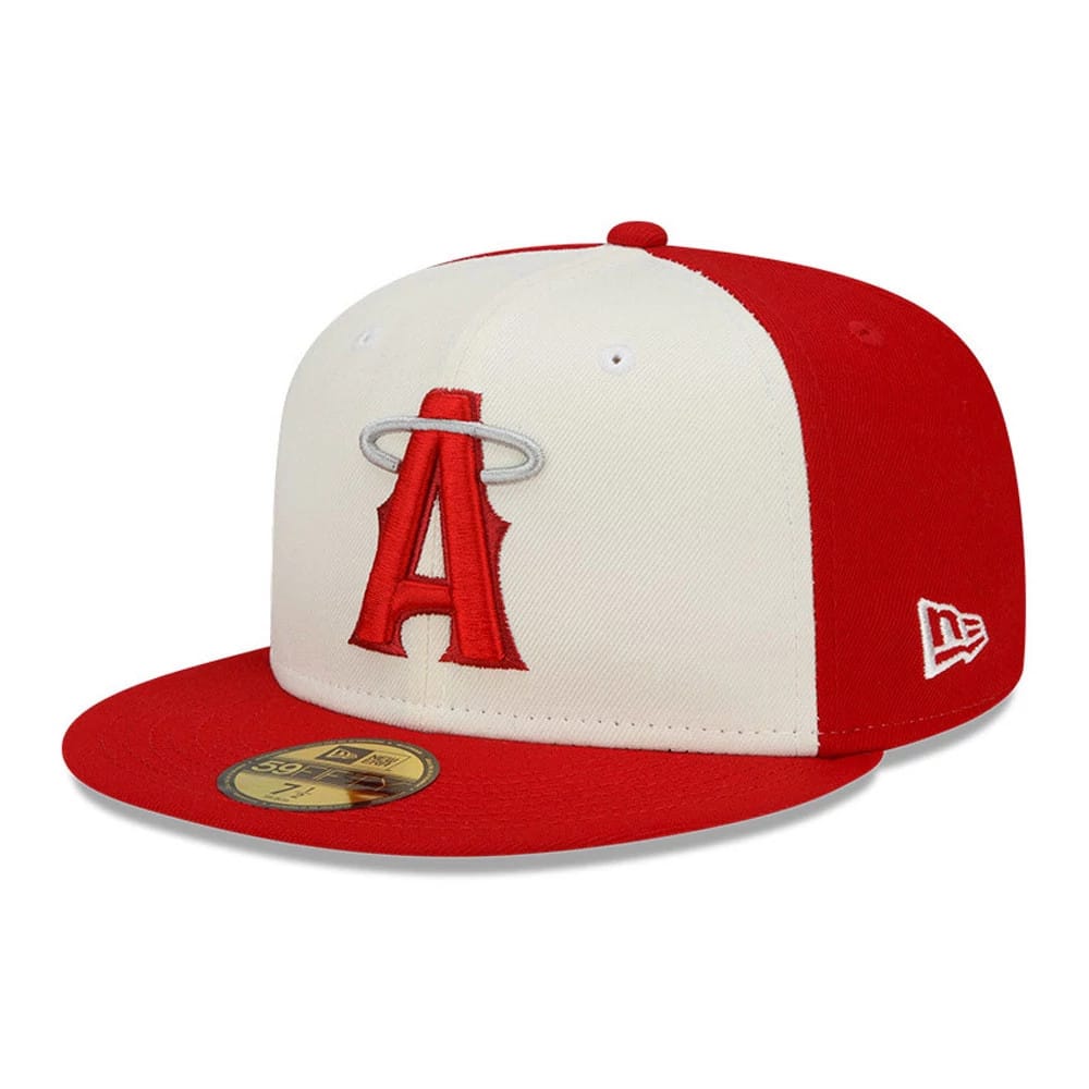 LA Angels MLB City Connect Red 59FIFTY Fitted Cap-kentox