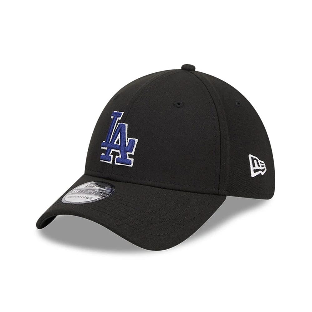 LA Dodgers MLB Evergreen Black 39THIRTY Stretch Fit Cap-kentox